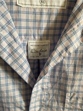 Frank & Eileen Silvio blue and pink grid pattern check Button-Down Shirt